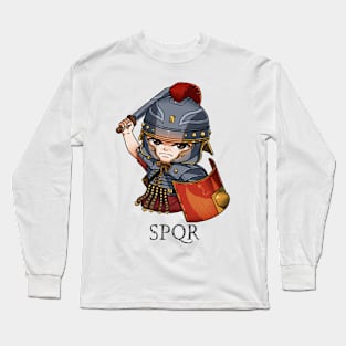 Might of the Legion: Roman Legionary and the SPQR Standard Long Sleeve T-Shirt